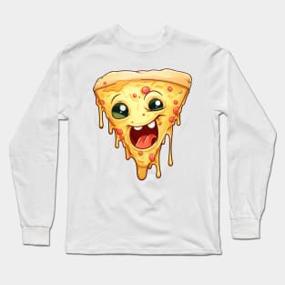 crazy slice of pizza Long Sleeve T-Shirt